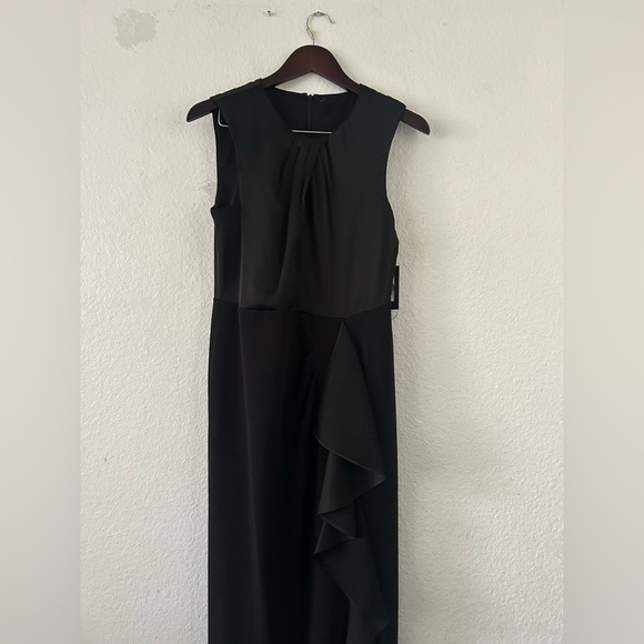 NWT DKNY Women's Twist-Front Cascade Ruffle Column Gown Formal Event Classic Sz6 - Picture 11 of 16